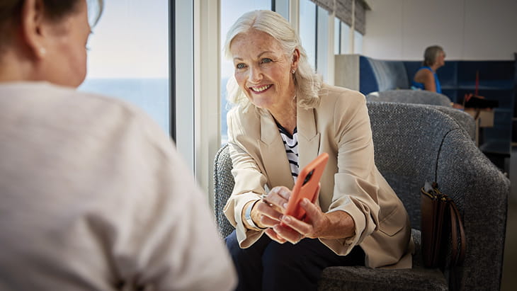 Lady using her phone